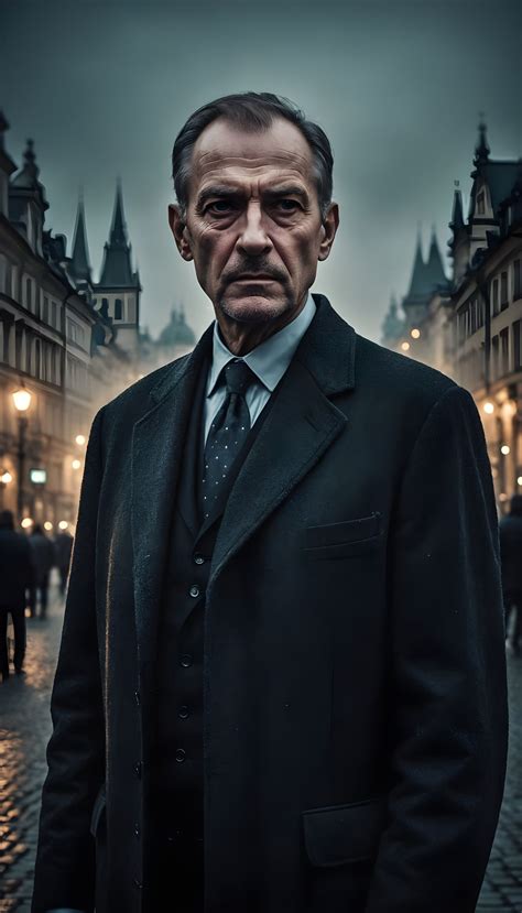 A Corrupt Politician in Dark Prague City - AI Art