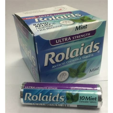 Rolaids Ultra Strength Mint Antacid 12 In A Pack