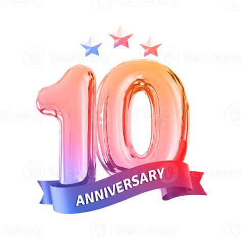 Número De Aniversario De 10 Años 11296970 Png