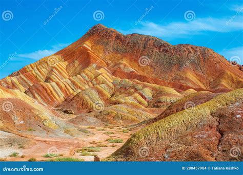 Zhangye Danxia Geological Park Scenery In Zhangye Gansu China It Is