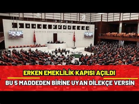 Erken emeklilik bu 5 madde ile geliyor SSK BAĞ KUR lular hemen bakın