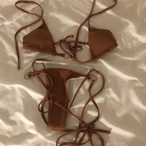 Brown Bikini Never Worn Brownbikini Bikini Depop
