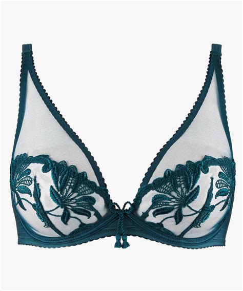 Femme Lovessence Soutien Gorge Triangle Avec Armatures Imperial Green Aubade Lingerie Co