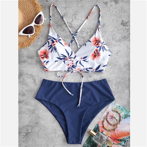 GZWYHT Bikini Sets For Women Bathing Suit For Women Print Bikini Flower