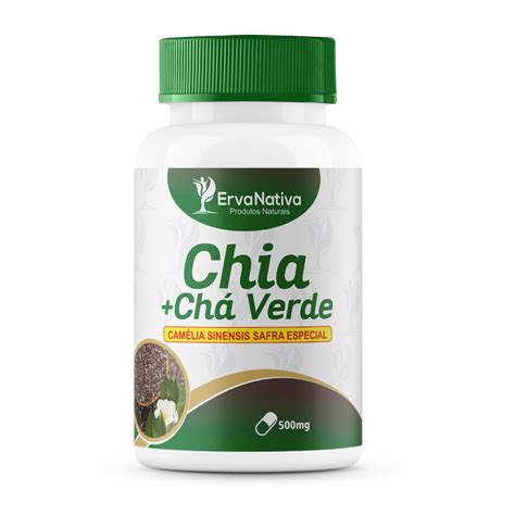 Chia Ch Verde Mg C Psulas Erva Nativa Shopee Brasil