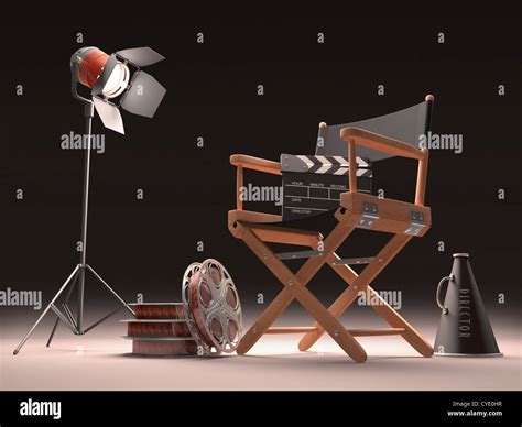 Objects of the film industry, the concept of cinema Stock Photo - Alamy