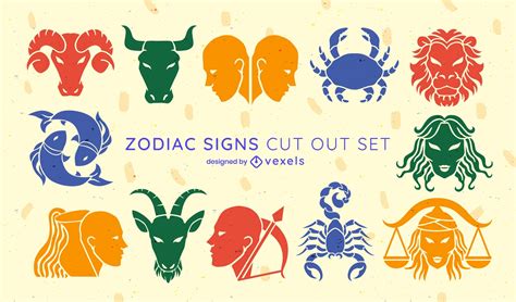 Zodiac Signs Symbols Set Vector Download