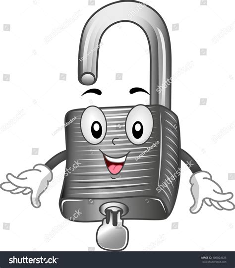 Mascot Illustration Featuring A Padlock Royalty Free Stock Vector