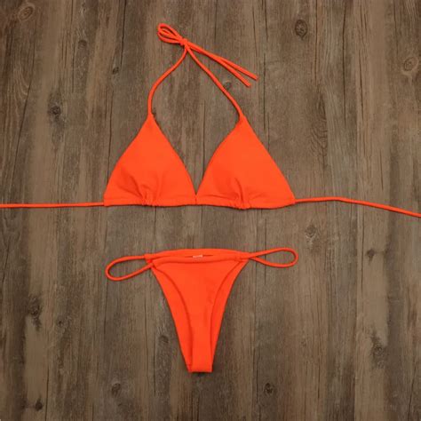 Micro Bikini Sexy para Mujer traje dorado traje del Mini bañador femenino realce traje De baño