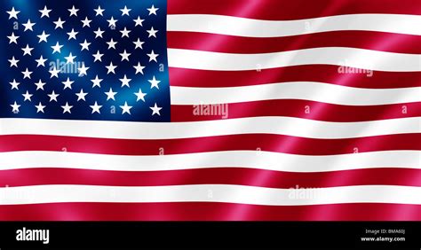 Usa Flag Blowing In The Wind Illustration Stock Photo Alamy