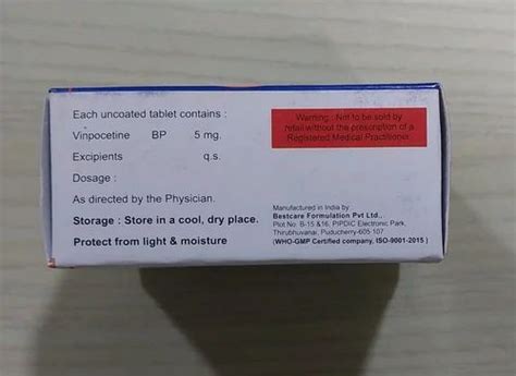 5mg Vinpocetine Tablets At Rs 159stripe Domperidone Tablet In