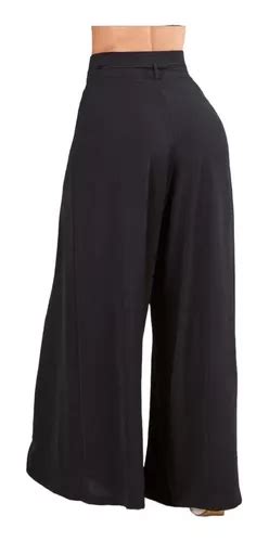 Pantalon Dama Corte Pata De Elefante Negro Cklas Pv Meses