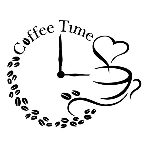 Vinilo Decorativo Coffe Time Coffee Cup Art Coffee Time Coffee Art