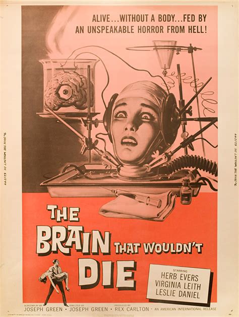 The Brain That Wouldnt Die Original 1962 Us 30 By 40 Movie Poster