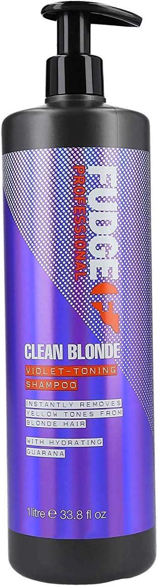 Fudge Professional Original Clean Blonde Shampoo Bulk Size Purple Toning For Blonde Hair