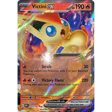 Pokemon Tcg Victini Ex 033197 Obsidian Flames Double Rare Full Art