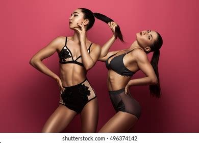 Couple Girls Lingerie Sexy Pose Stock Photo Shutterstock