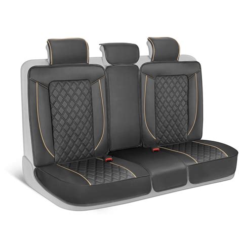 Motorbox Rear Car Seat Cover Prestige Edition Faux Leather Black