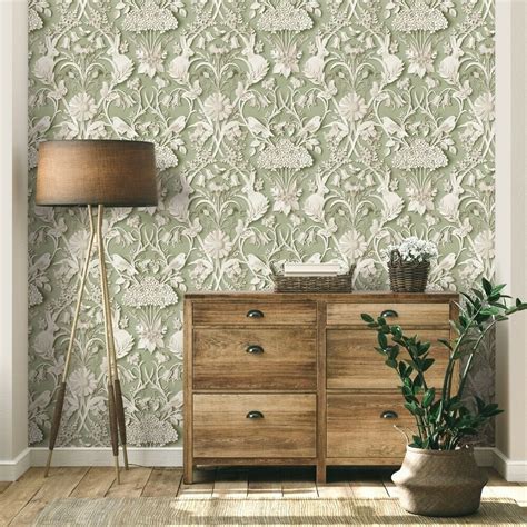 SAGE GREEN WALLPAPER