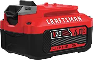 Craftsman Batterie Lithium Ion V Re Heure Cmcb Amazon