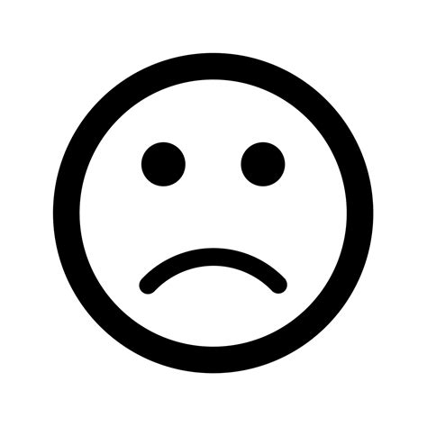 Download A Sad Emoticon Icon On A White Background