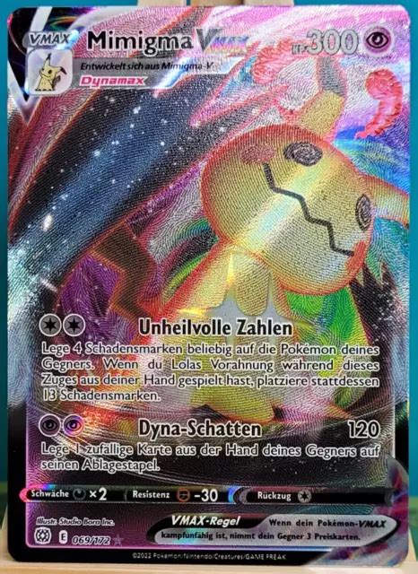 POKEMON STRAHLENDE Sterne Mimigma VMAX 069 172 Deutsch EUR 5 95