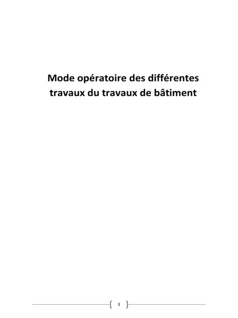 Mode Operatoire Pdf