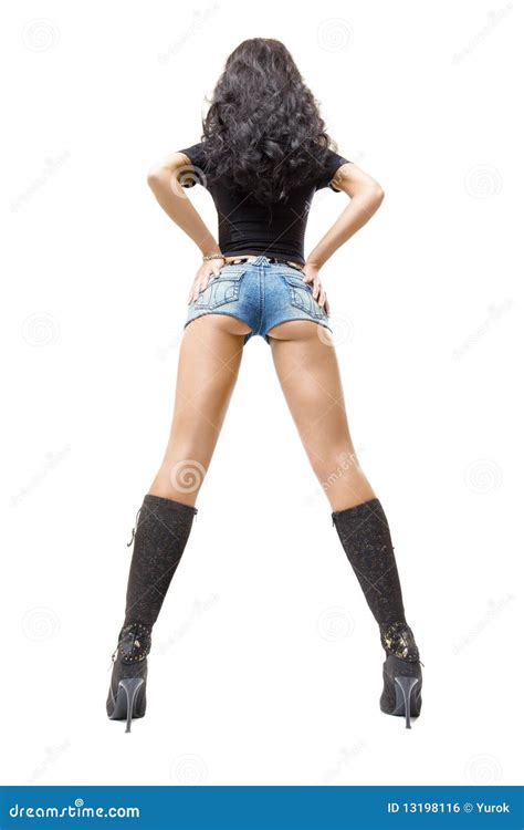 Brunette Posing Stock Photo Image Of Erotic Pants Shape 13198116