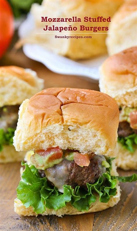 Mozzarella Stuffed Jalapeño Burgers Swanky Recipes