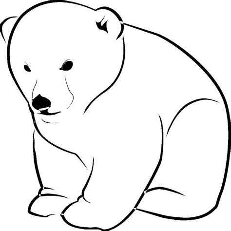 Baby Polar Bear Stencil Clip Art Library