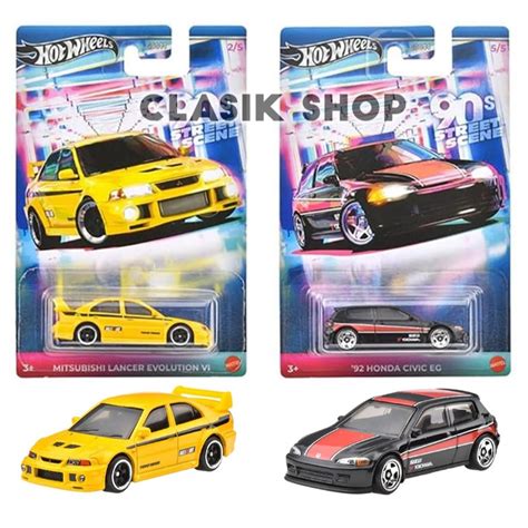 Jual Hot Wheels Series S Street Scene Honda Civic Eg Mitsubishi Lancer Evolution Vi