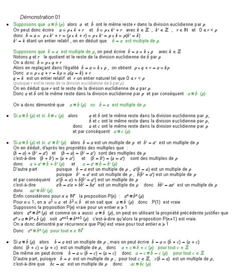 Xmaths Terminale S Sp Cialit Congruences D Monstration