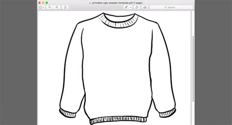 Printable Ugly Sweater Template PDF - Sal Ferrarello