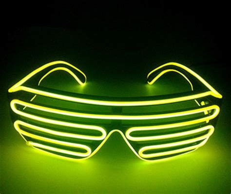 Светящиеся LED Очки / Неоновые/ Мерцающие неон Rave Очки (салатовый ...