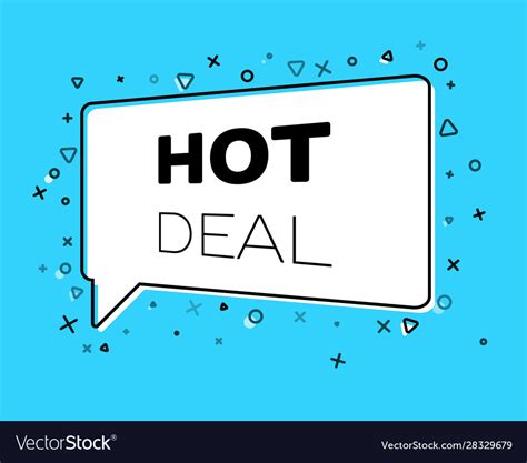 Geometric Banner With Inscription Hot Deal Vector Image