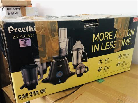 Preethi Zodiac Mg Watt Mixer Grinder With Jars Black And