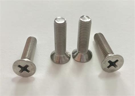 Stainless Steel Metric Machine Screws , M3 M4 Flat Head Machine Screws