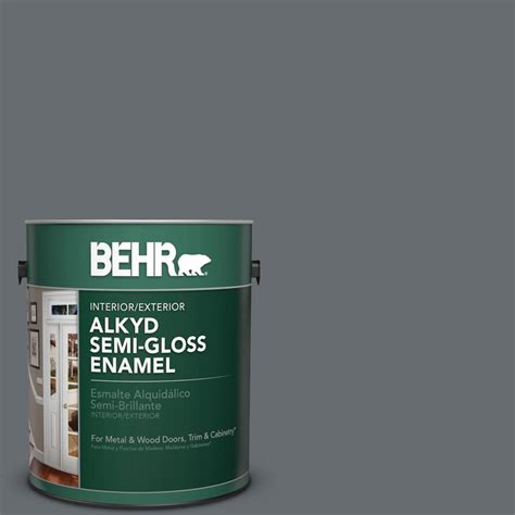 Behr Gal F Dark Ash Semi Gloss Enamel Alkyd Interior Exterior