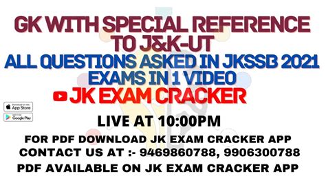 All Gk Questions Asked In Jkssb Exams Set General Knowledge