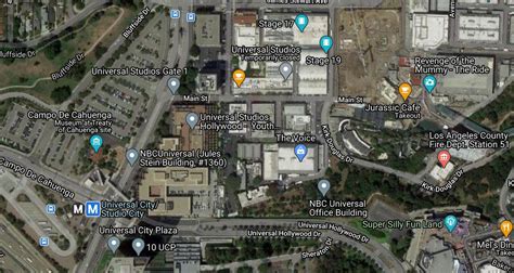 Universal Studios Hollywood Backlot Map