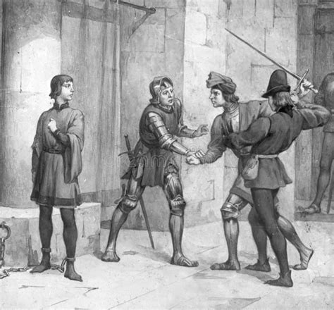 Black And White Drawing Of Joan Of Arc Young Maiden From The Middle