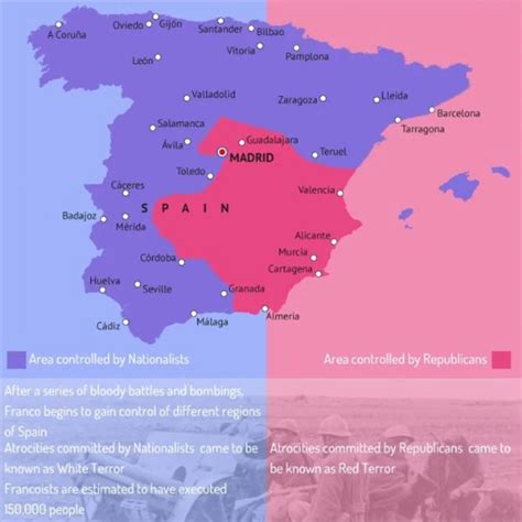 map of spain spanish civil war 6
