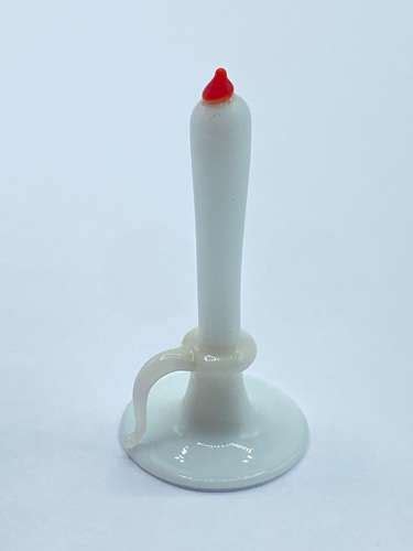 Vintage S Dolls House Hand Blown White Glass Chamber Stick