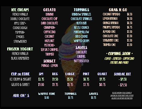 Ice Cream Shop Prices at Roberta York blog