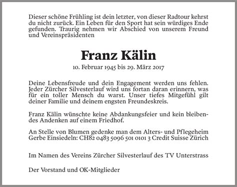 Franz Kälin Hommages