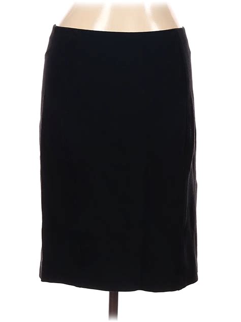 Ann Taylor Solid Black Casual Skirt Size 10 91 Off Thredup