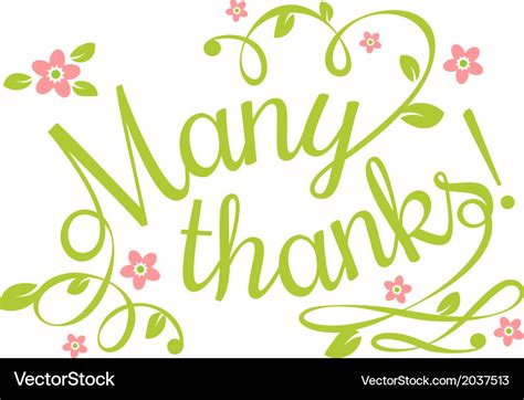 Many thanks Royalty Free Vector Image - VectorStock