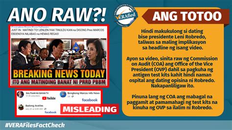 VERA FILES FACT CHECK Another Video On Robredo Going Behind Bars