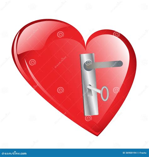Unlock my heart stock illustration. Illustration of icon - 36900194