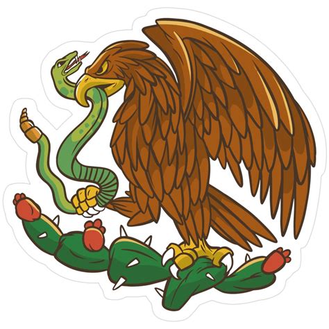 Mexican Eagle, Mexican Flag Sticker in 2025 | Mexican flag eagle